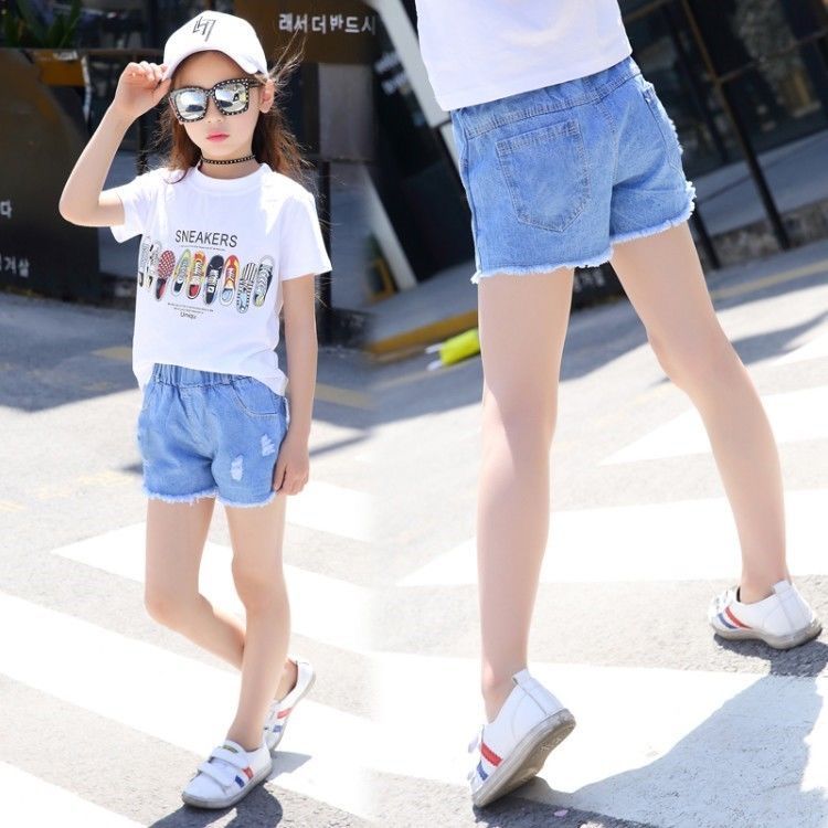 Summer boys and girls jeans shorts children's Shorts Girls' shorts