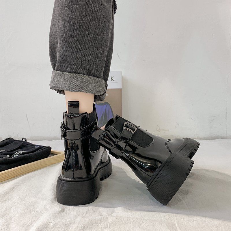 British style Martin boots women's fall / winter 2020 new network red student's thin velvet cotton boots versatile short boots ins trend