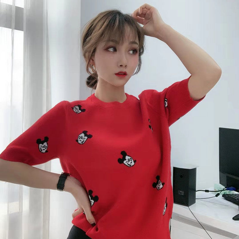 Mickey short sleeve sweater in the year of the rat in spring and summer 2020