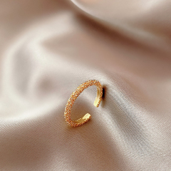 Real shot retro frosted plain ring for women cool wind ins tide net red mouth adjustable index finger