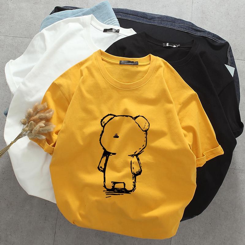 Children's wear boys and girls short sleeve T-shirt 2020 new summer wear children's loose cartoon top trend of children's bottoming shirt