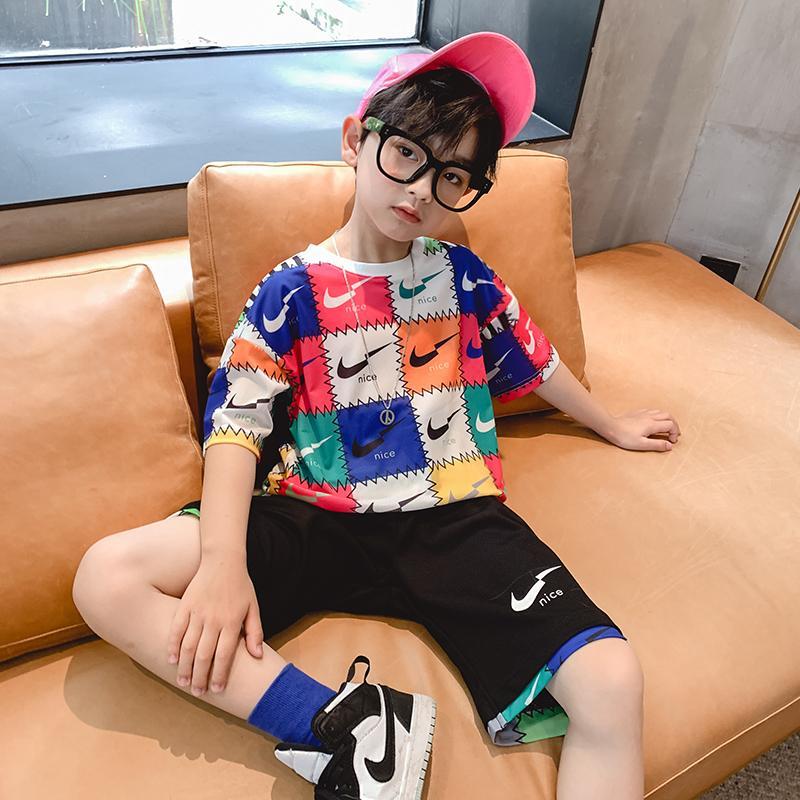 Children's wear boys' summer suit 2020 new children's summer cool sportswear boys' short sleeve