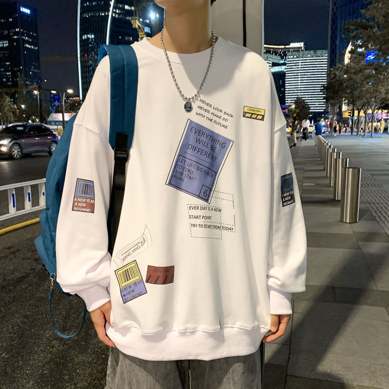 Ins Hong Kong Style Korean style cashmere sweater for men autumn and winter trend loose couple coat for students clothes for boys