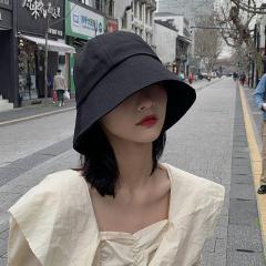 Fisherman's hat woman summer black net red ins sunscreen bucket sunshade basin hat children's Korean version