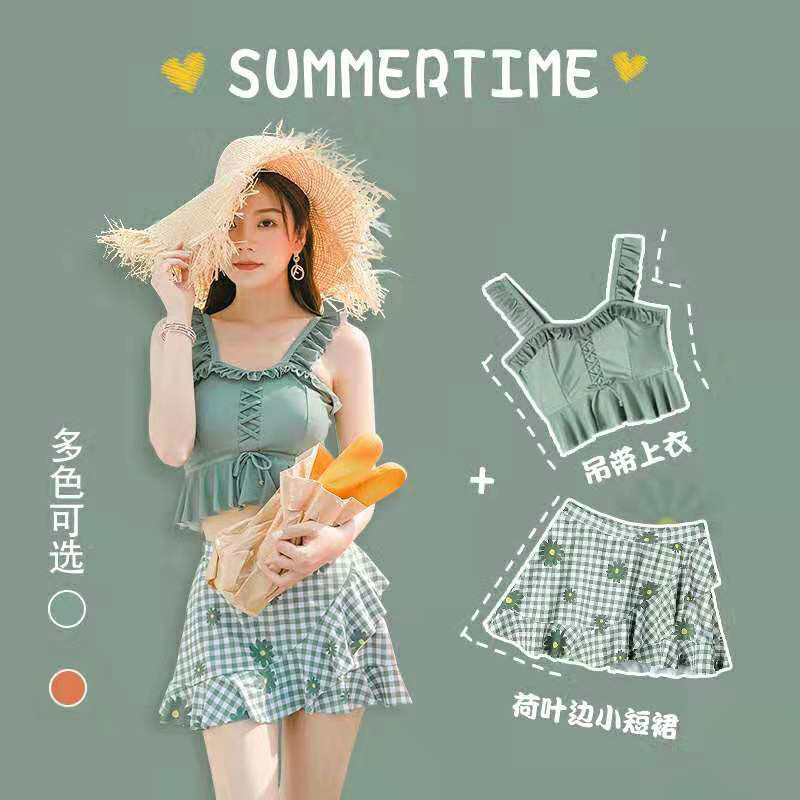 New women's swimming suit split conservative flat corner swimsuit female Sexy Student Korean sexy bikini