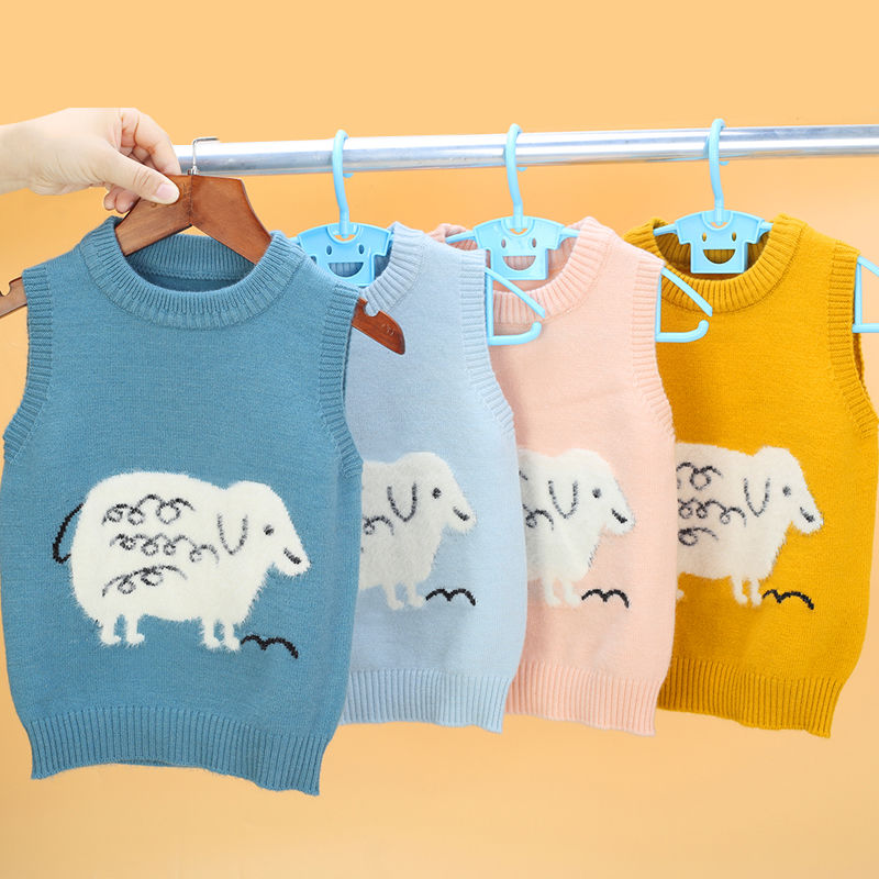 2020 children's knitted vest vest vest for boys and girls