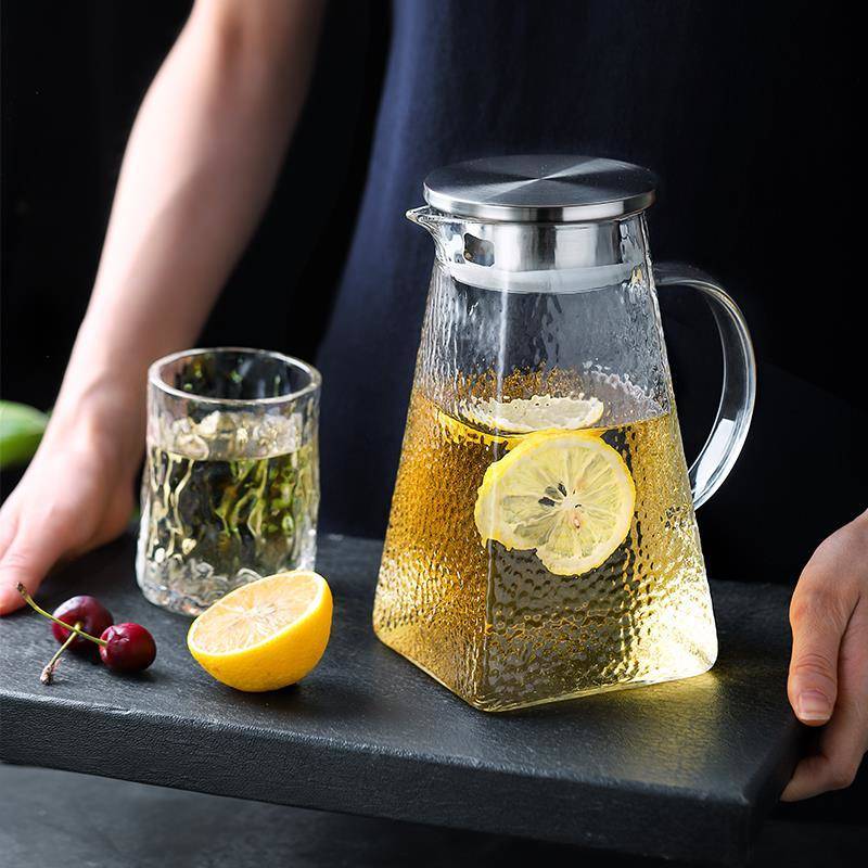 Household heat-resistant high temperature glass cold water kettle explosion-proof cold boiled water cup pot suit Nordic large capacity cool teapot