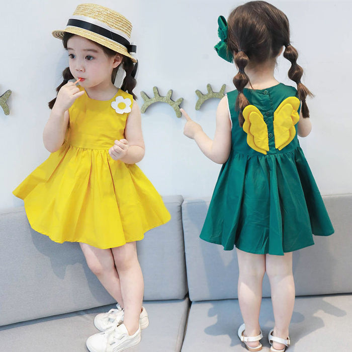 Girl's dress summer dress new children's cotton silk vest skirt foreign style baby cotton skirt children's princess skirt fashion