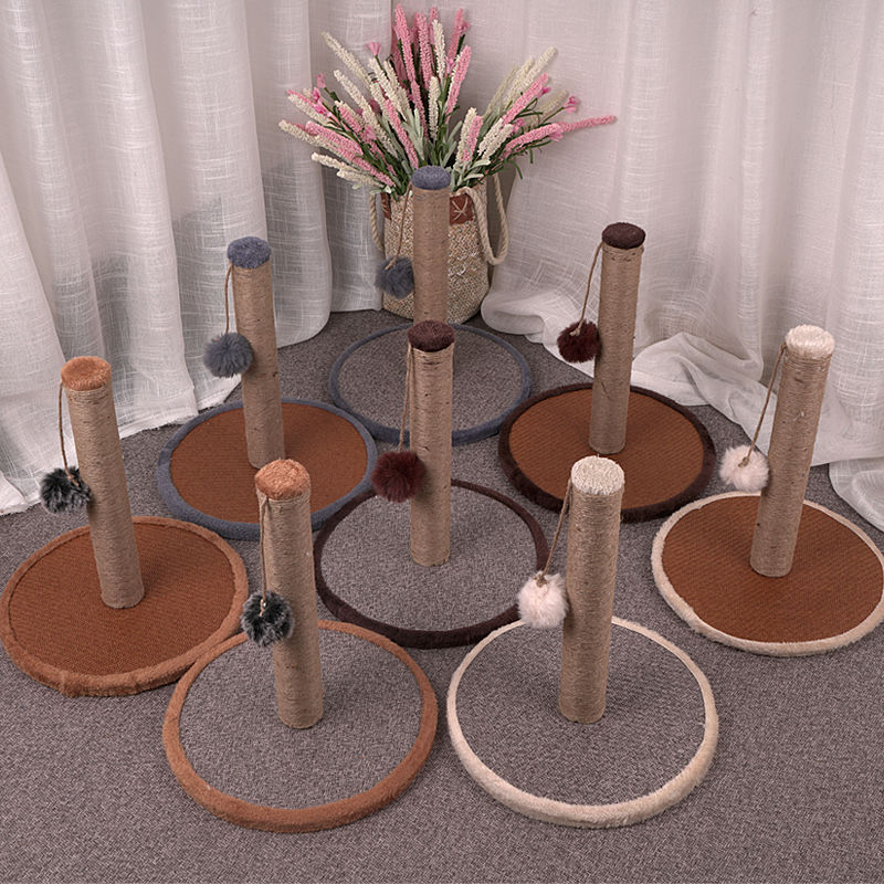 Cat claw sharpener sisal cat claw plate cat supplies toy cat claw pole cat climbing pole vertical hemp rope cat climbing frame