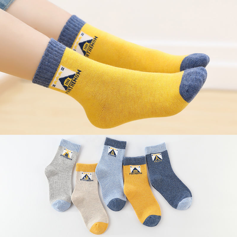Children's socks spring and autumn boys and girls middle tube socks boys children socks baby autumn and winter children socks students 3-16 years old