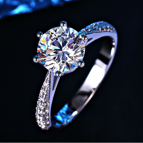 Silver imitation Mosangshi ring for women without losing color