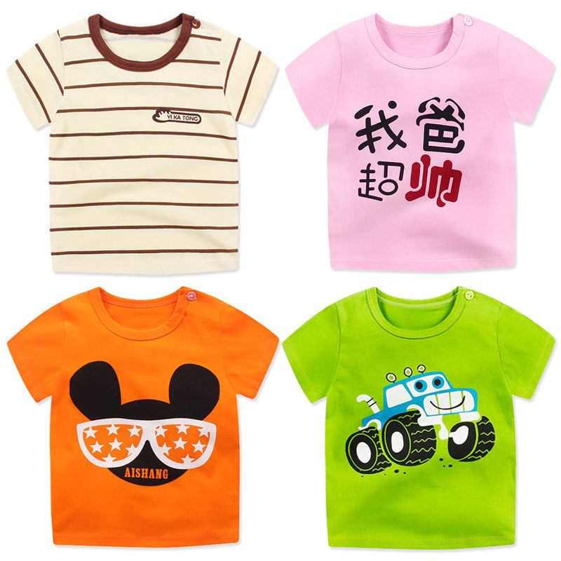 Children's short sleeve T-shirt Summer Cotton boys and girls bottoming shirt half sleeve top Baby Short Sleeve T-Shirt Baby Clothes