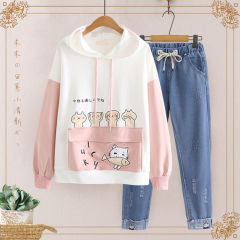 20 autumn new children's wear long sleeve two-piece suit for girls junior high school students Girls Fashion year / single