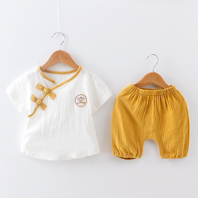 Fashion boys' summer suit boys' two piece baby's wear baby short sleeve summer clothes 1-2-3-4-5 years old clothes