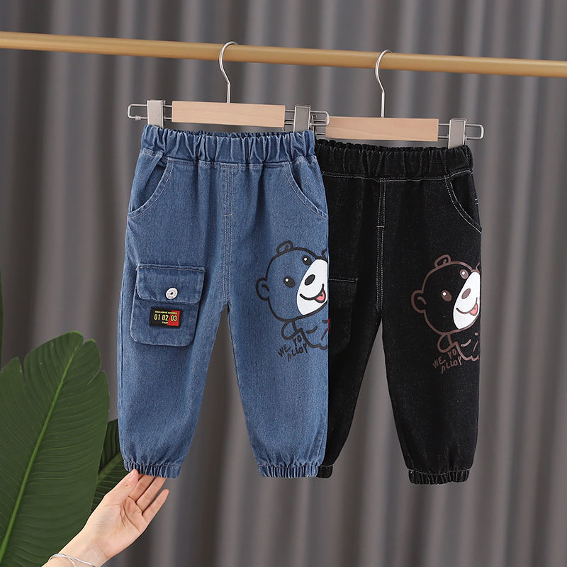 Children's wear boys' jeans spring and autumn children's casual pants 2020 new baby long pants fashion