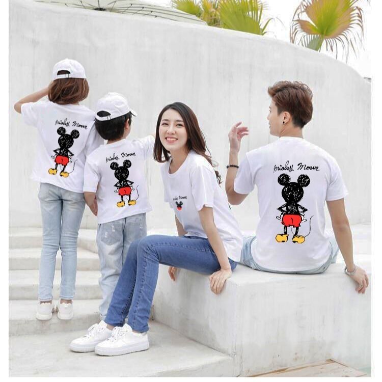 2020 new Mickey parents' and children's summer pure cotton short sleeve T-shirt mother and son mother daughter's fashion: a family of three and four