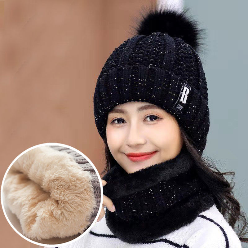 Winter hat children's Korean version student versatile Wool Hat Plush warm hat autumn and winter cycling cold proof knitted hat