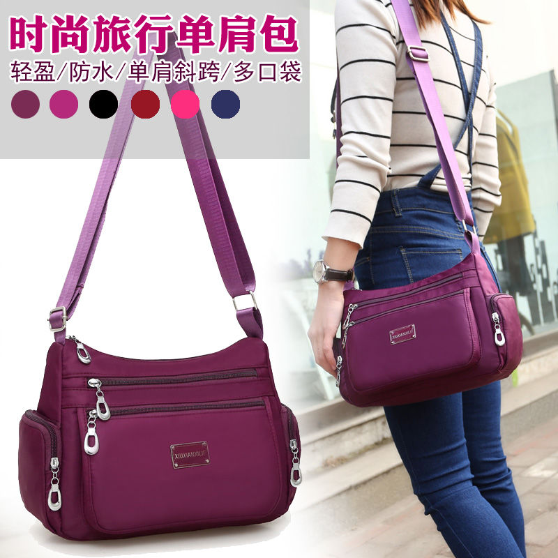 New Oxford waterproof nylon bag Multi Pocket women's bag Single Shoulder Messenger Bag trendy canvas bag