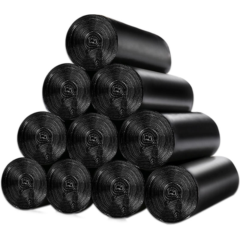 Garbage bag household thickened flat mouth garbage bag color black garbage bag wholesale