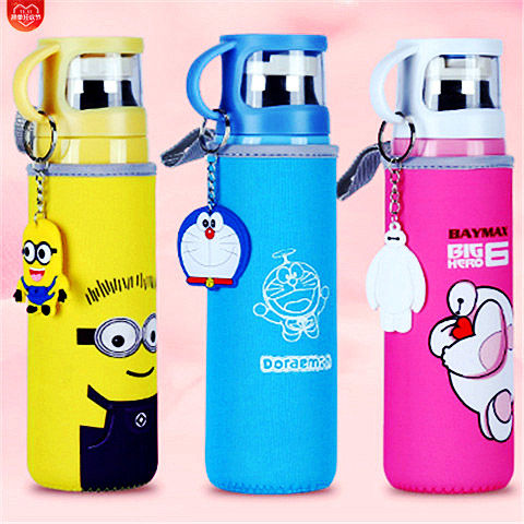 Warm cup female Korean version female student literature and art male large capacity Cup stainless steel vacuum portable water cup children 500