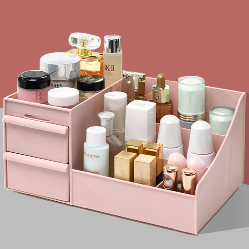 Desktop cosmetic storage box storage box jewelry box lipstick dressing table shelf drawer type cosmetic box