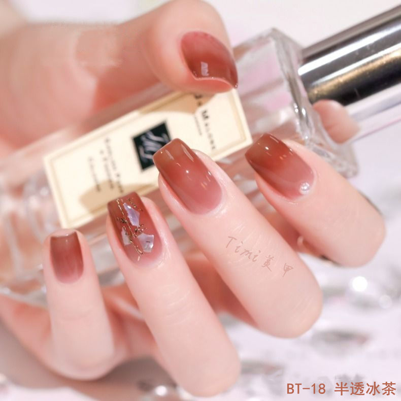 2020 new ice cream jelly, nail polish, dirty gel, ice cream, milk tea, nail polish, nude powder, jade color.