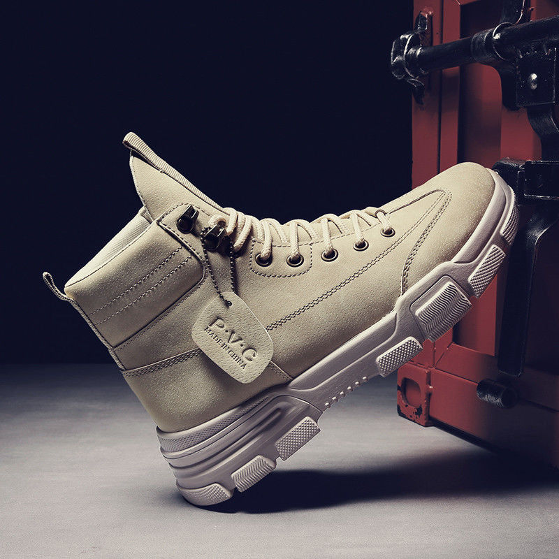 Autumn men's shoes summer new men's Martin boots Korean high top men's shoes retro low top work clothes men's boots military boots