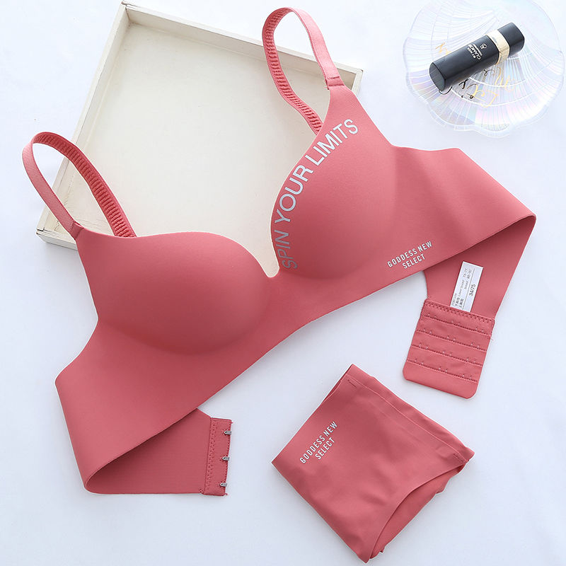 Underwear women gathered no steel ring bra suit thin seamless student girl adjustable bra summer