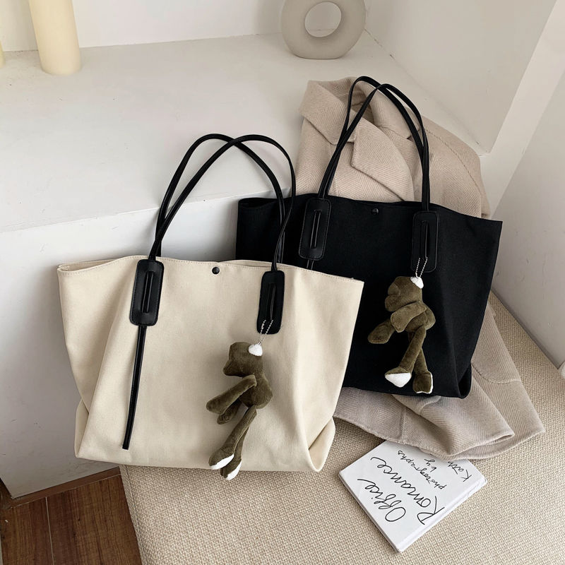 Large capacity bag women 2020 new Korean fashion casual Canvas Shoulder Bag
