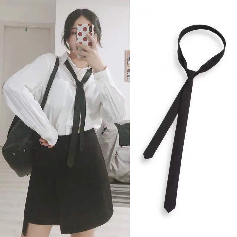 Gongqi 5cm8 men's and women's narrow ZIPPER TIE Korean handmade new best man wedding business dress small black red bright