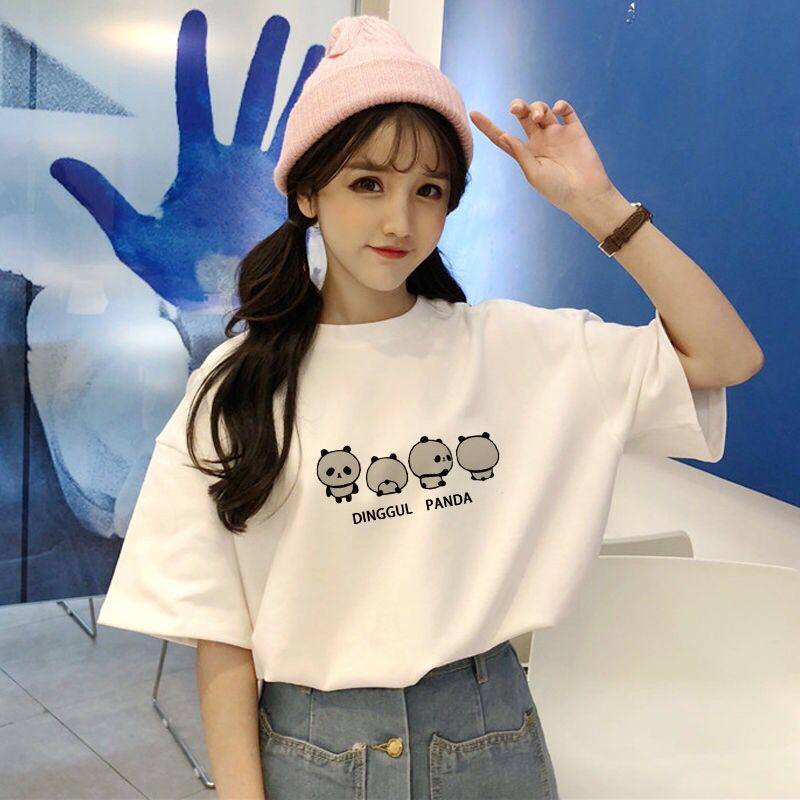 Summer 2020 new short sleeve girls inst-shirt ultra fire white top versatile thin half sleeve women's T-shirt