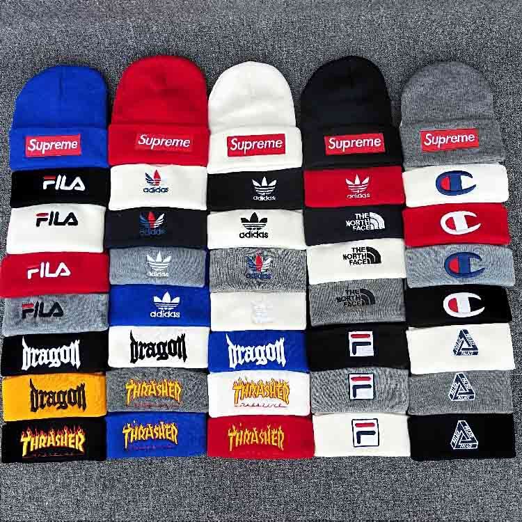 Knitted hat men's and women's ins wool hat fashion Korean lovers hip hop hat Hook Hat Winter versatile brand cold hat
