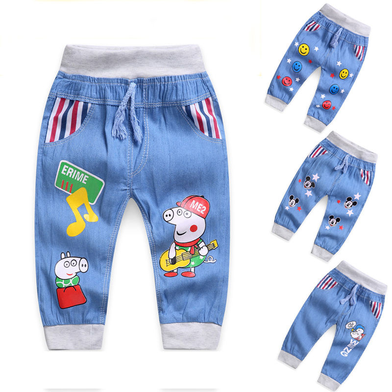 Children's clothing wholesale children's jeans summer wear new boys' jeans Harem Pants Capris girls' baby shorts