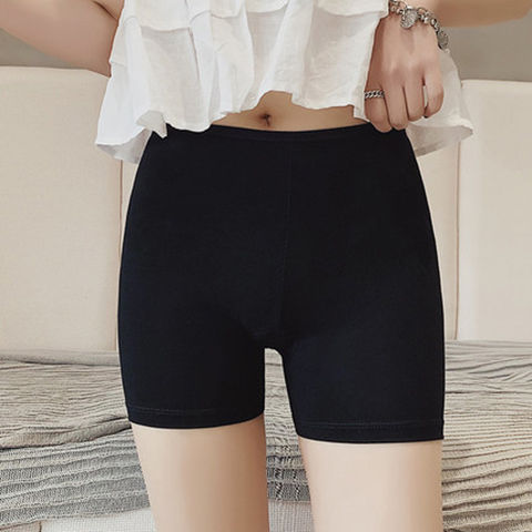 Safety pants women's ice silk anti light 1-3pcs summer students wear thin traceless three point Leggings