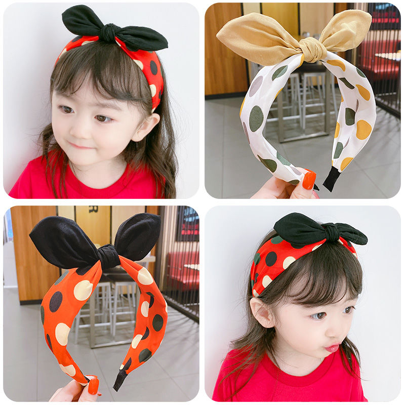 Korean children's Bow Headband cute little girl hairpin baby anti slip headband girl hair ornament Princess headdress