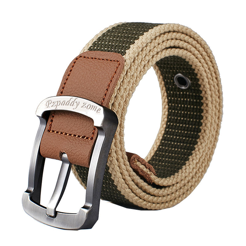 Men and women's belt needle buckle canvas belt casual work clothes trouser belt Korean fashion male students youth military training outdoor