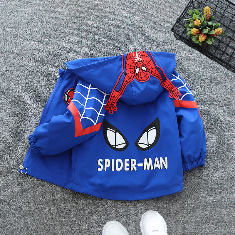 Boys' coat autumn 2020 new Korean cardigan children's baby spider man jacket little boy windbreaker