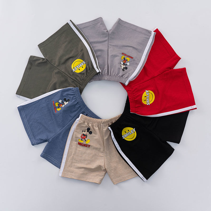 Summer Boys' shorts children's casual thin pants cool and breathable 20 years new Tencel hemp cotton girls' sports pants