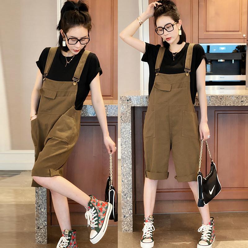 European station foreign style age reducing trousers women's suit 2020 summer Korean loose work clothes casual versatile short pants
