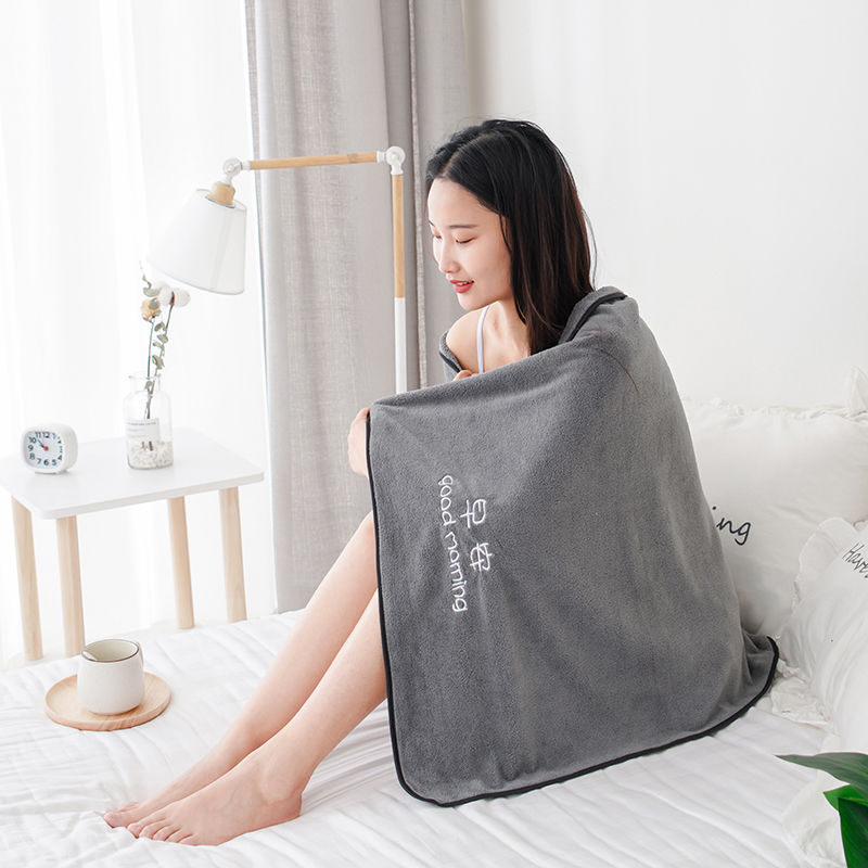 Increase bath towel towel adult than pure cotton water absorption wool male and female students Korean version thick bath towel household bath towel