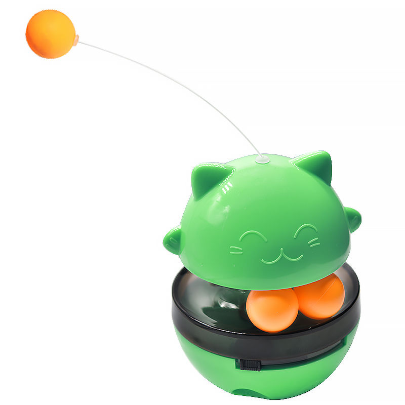 Cat toy tumbler turntable dog toy leakage ball tease cat stick swing ball self hi artifact feeding ball