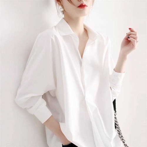 2020 summer white shirt women's fashion Korean casual temperament loose minority design foreign style shirt