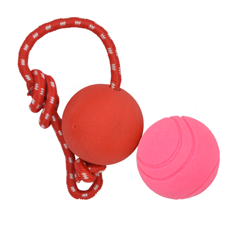 Pet dog toy ball bite resistant teeth tease dog elastic ball Teddy Samoye rubber solid rope training ball