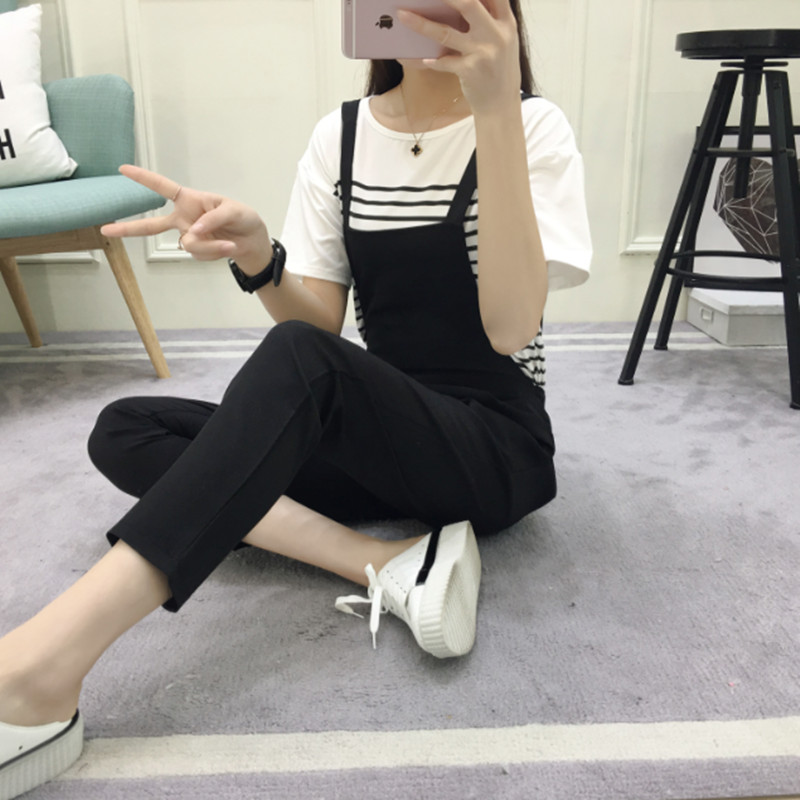 Thong Capris wide leg shorts loose harem suspenders one piece Leggings thong women's trousers