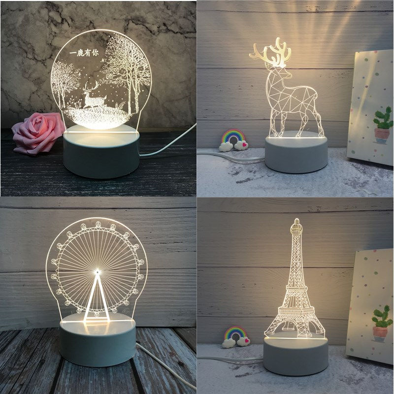 Birthday gift led creative Nightlight girl heart to boy and girl friends