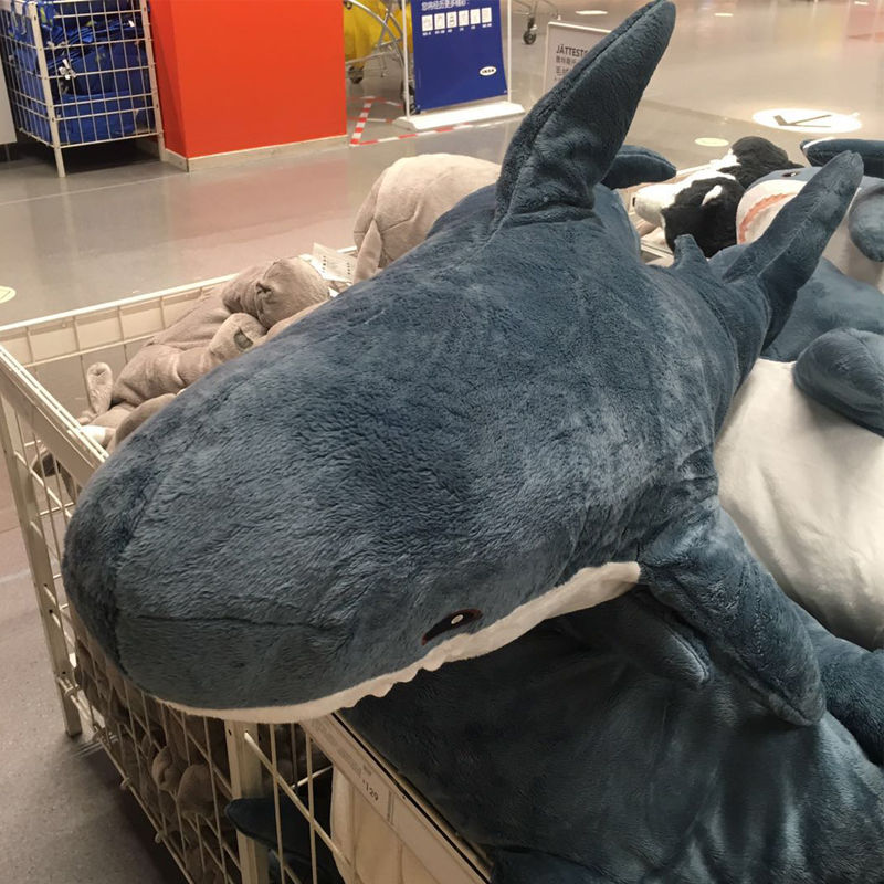 IKEA shark pillow doll plush toy doll cute doll birthday gift girl