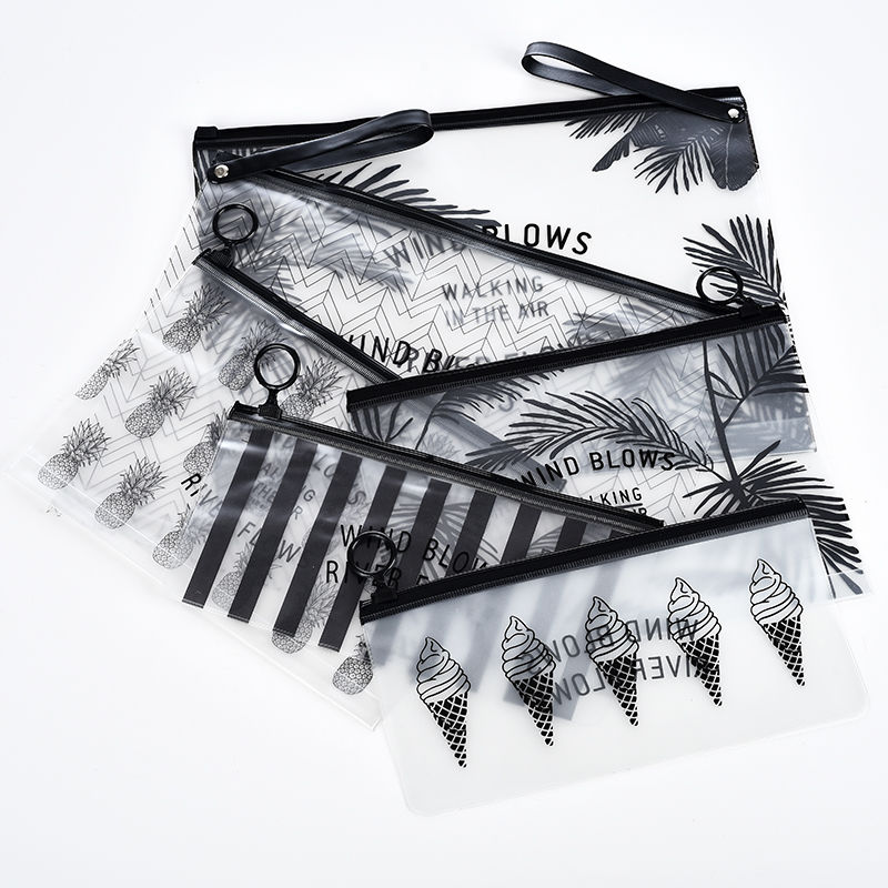 Korea multi functional PVC printing waterproof washing bag travel portable storage portable cosmetic bag plastic washing bag