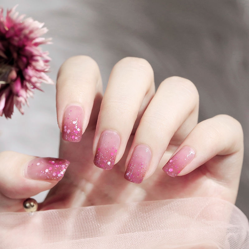 Nail polish does not fade, no bake can be stripped 2020 new naked color waterproof students show white