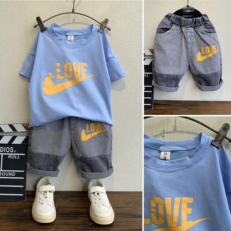 Boy's summer suit handsome Korean children's clothing 2020 new summer baby clothes small children's short sleeve fashion