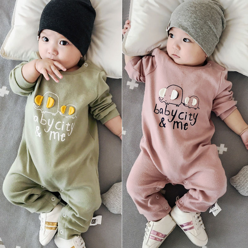 Baby one piece clothes spring and autumn newborn clothes on file